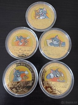 Prodám kovové mince s motivem Tom a Jerry - 2