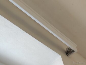 RETRO Garnýže / Garnýž na závěsy záclony dřevěné bílé - 2