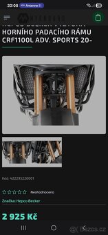 Honda crf 1100 adv rámy hepco becker - 2