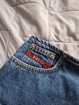 Vintage dámská džínová sukně L - 2