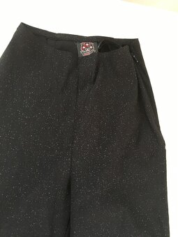 Černé kalhoty se stříbrným třpytem, vel XS/S, Scruffs - 2