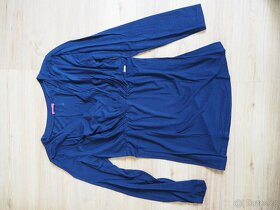 Modrá (navy) halenka Happymum L(XL), dlouhý rukáv - 2