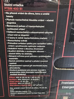 vrtačka stolní, Parkside, NOVÁ, nepoužitá - 2