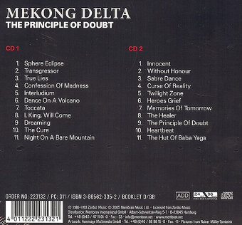 2CD Mekong Delta – The Principle Of Doubt 2005 digipack - 2