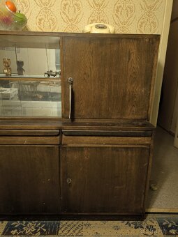 Vitrína, obývací sestava, vintage - 2