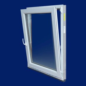 Jednokřídlová bílá plastová okna 115 x 155 cm, 4 ks - 2