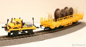 UNIMOG s nákladním vozem - modelová železnice H0 (1:87) - 2