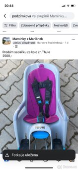 Sedačka za kolo Thule - 2