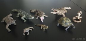 Schleich Safari krokodýl hroch plameňák had varan želva agam - 2