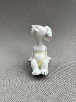 Art Deco porcelánová soška Pes 9 cm, Aelteste Volkstedt - 2