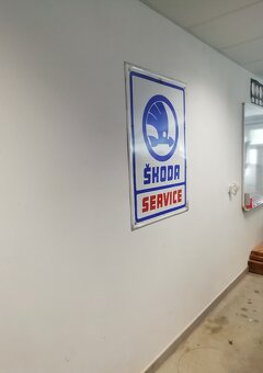Škoda Service - ORIGINÁLNÍ smalt cedule značkového servisu - 2