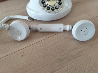Retro telefon bílý - 2