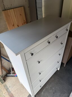Komoda Hemnes se 6 zásuvkami - bíl. mořidlo - 2