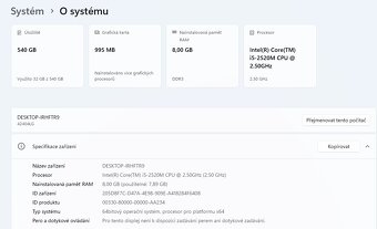 Lenovo ThinkPad T520,i5-2520M,Win 11,SSD 80GB+HDD 500GB,RAM - 2