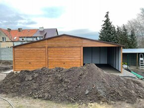 Plechová garáž 6x5m + přístřešek 3x5m - 2