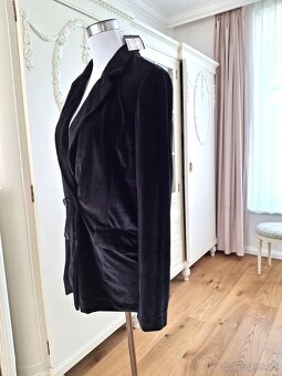 Nové s visačkou černé sametové sako M 38 Amisu pružné - 2