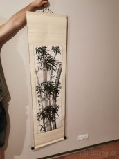 Obraz - prodam 2 cinske rolovane obrazy/svitky s kaligrafii - 2