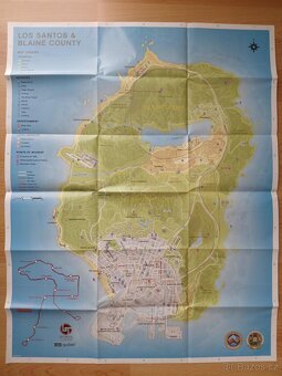 GTA V plakát - mapa Los Santos - 2