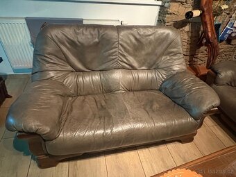 Holandská kožená sedací souprava - 2