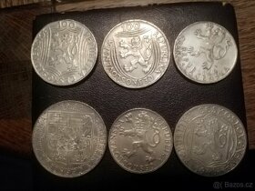 Stříbrné výroční mince 6ks - 2
