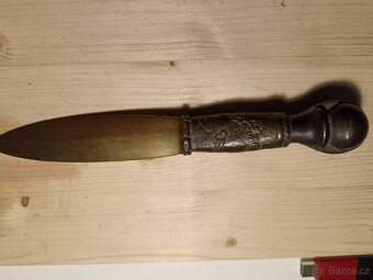 Starožitný darovací nůž na dopisy bronz - 2