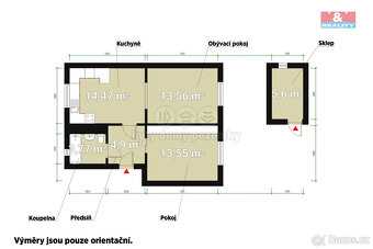 Pronájem bytu 2+1, 54 m², Ostrov, ul. Hlavní třída - 2