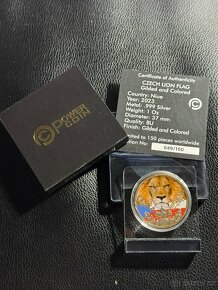Stříbrná mince Český lev 1 oz FLAG - Power Coin - 2