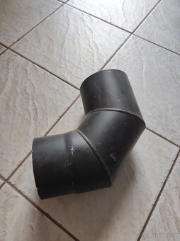 Koleno kouřové Ø125mm/90°, tl.1,5mm, černé - 2