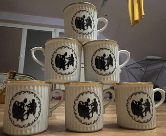 6x Starý porcelánový hrnek - motiv ROKOKO - THUN - 2