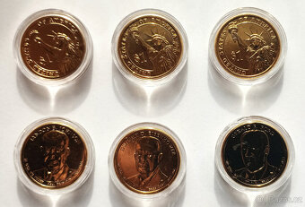 34 prezidentských dolarů – luxusní zlatá sada - 2