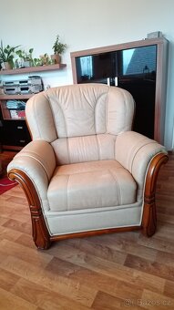 Kožená sedací souprava - sestava 3 částí - 2