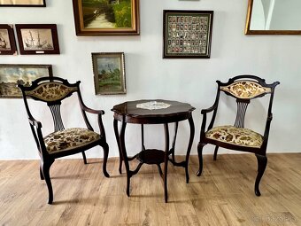 Stylová sada nábytku – 2 křesla + stolek - 2