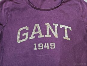 Dámské tričko Gant vínové velikost XS - 2