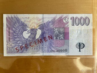 Kompletní R sada 1 000 Kč s přítiskem ČNB včetně Specimena - 2