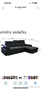Rohová rozkládací sedací souprava Belfast. - 2