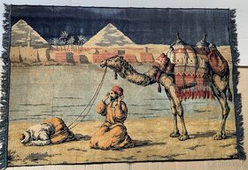 Originál egyptský gobelín 127x183 cm ve velmi pěkném stavu - 2