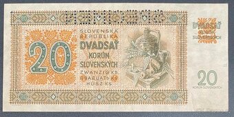 Slovenský Štát - 20KS 1939 - Specimen - Pg - 2