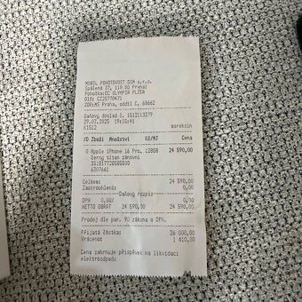Apple iPhone 16 Pro 128 GB – TOP stav, baterie 100 %, záruka - 2