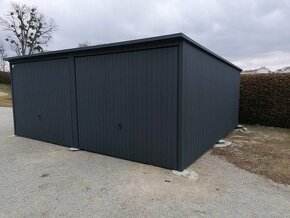 Plechová dvojgaráž 6x5m - 2