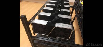 Mining rig 6× RTX 3060 Ti FE – kompletní, top stav - 2