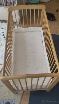 Dětská postýlka 120x60 s matrací a mantinelem - 2