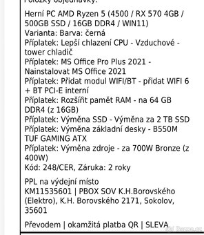 Nový Herní Pc AMD Ryze. 5 - 2