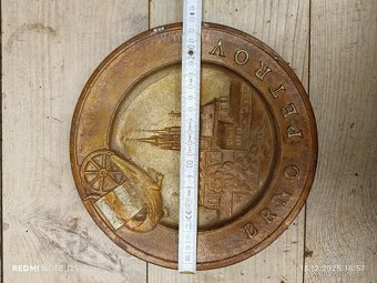 Plastika talíř BRNO odlitek obraz hliník - 2