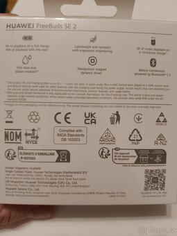 Sluchátka Huawei FreeBuds SE 2 bílá - NEROZBALENÉ - 2