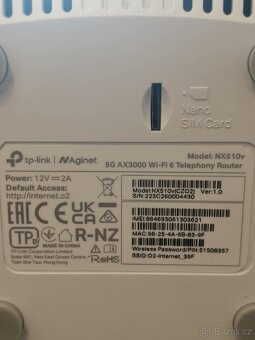 5G modem / router TP-Link NX510v (O2 5G Box) - 2