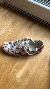 Pánské tenisky Gucci Ace Ghost White Leather Red GG Logo - 2