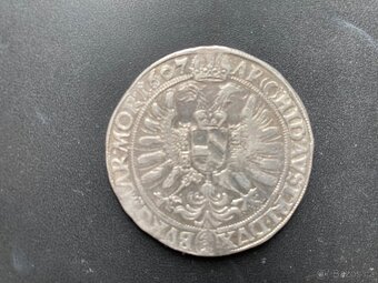 Stříbrný tolar Rudolfa II. r. 1607 minc. K. Hora - 2