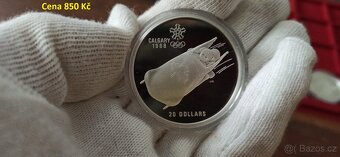 Kanada stříbrné 20 Dollars OH Calgary 1988. - 2