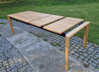 Nový rozkládací stůl dub masiv 90x140+2x45 cm - 2