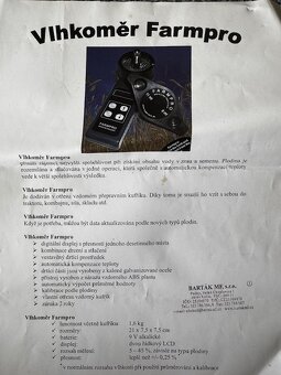 FARMPRO - vlhkoměr zemědělských plodin - 2